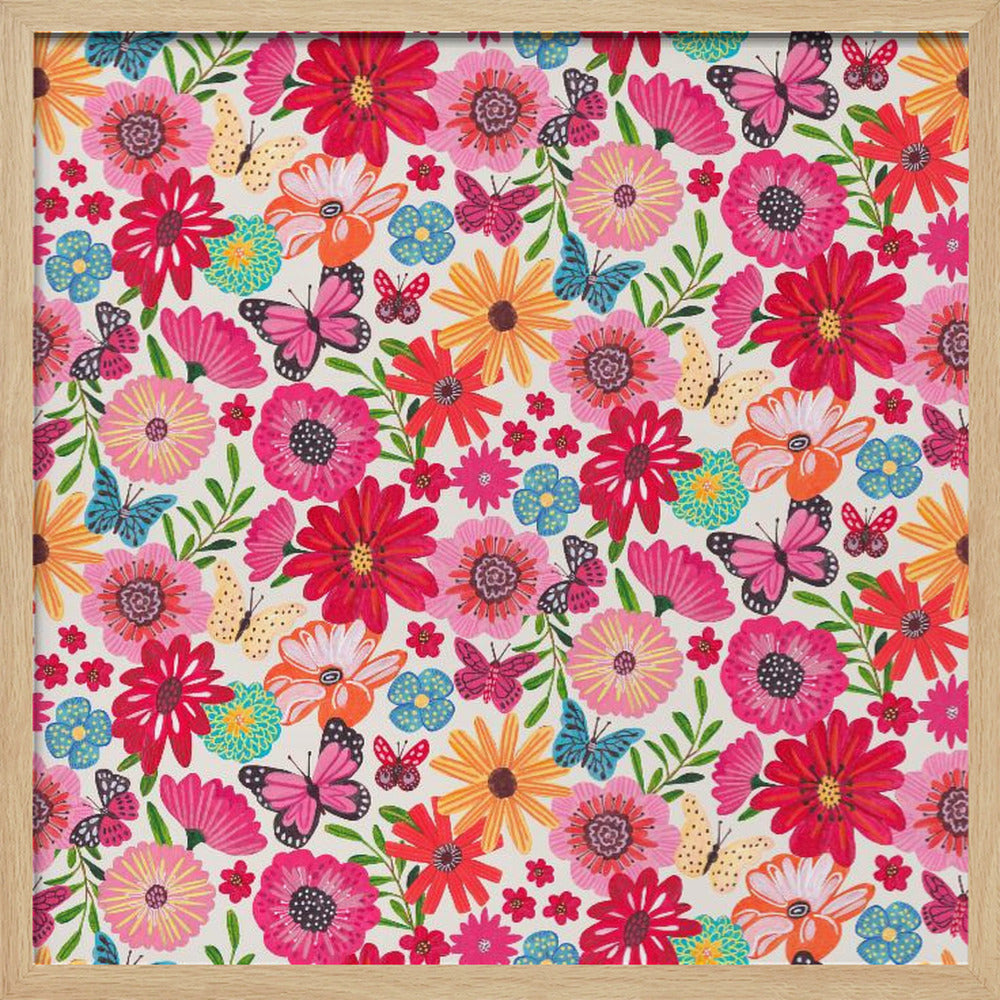 Bright floral Poster